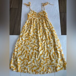 GAP womens printed flowy tank top midi dress